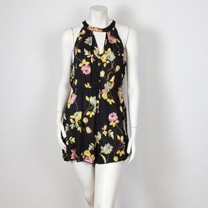 JANUARY 7 Women's Floral Printed Jumpsuit Romper Shorts Multicolor Size Large‎
